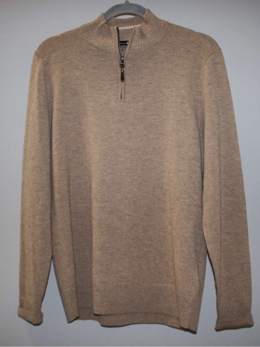 Smartwool Sparwood Men's Quarter-Zip Sweater in Beige